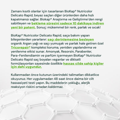 BioKap Nutricolor Delicato Rapid Saç Boyası 135 ml | 7.0 Doğal Orta Sarı