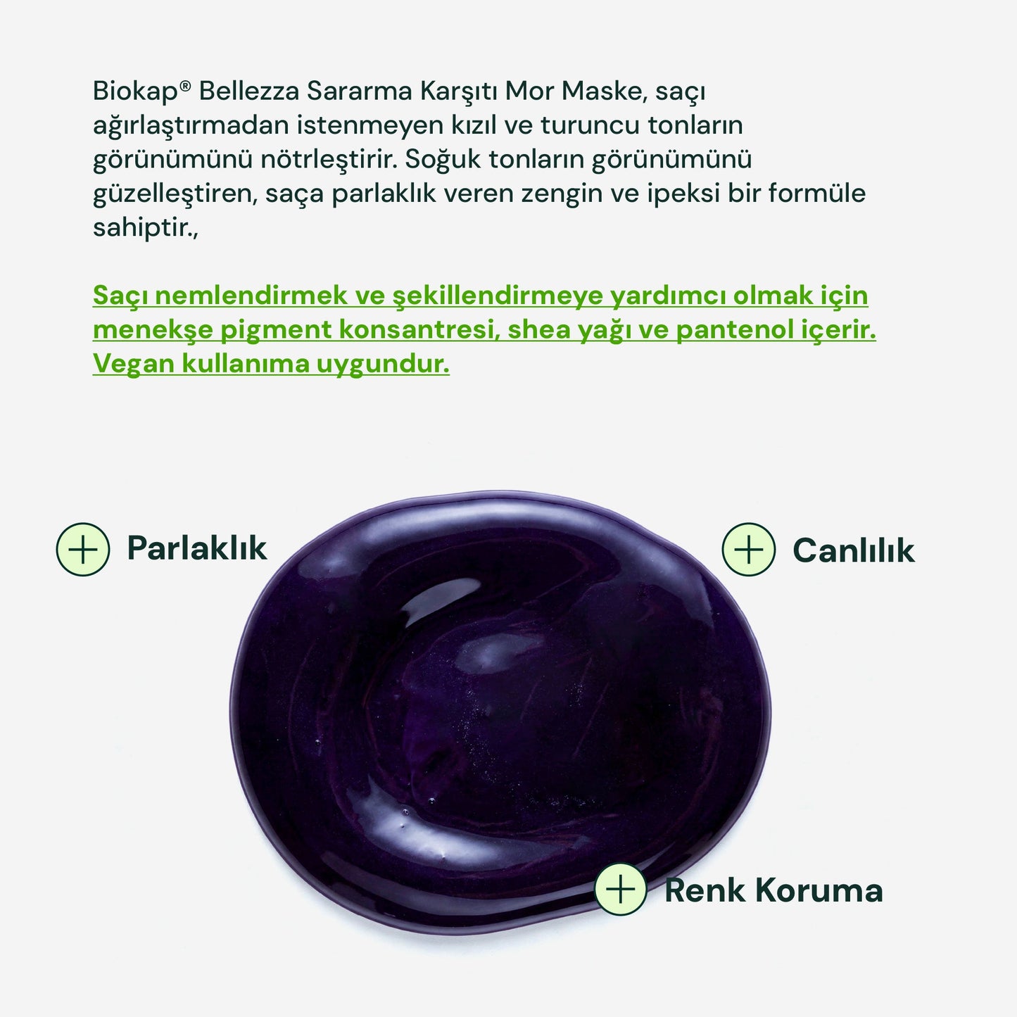 Bellezza Sararma Karşıtı Mor Maske 150 ml