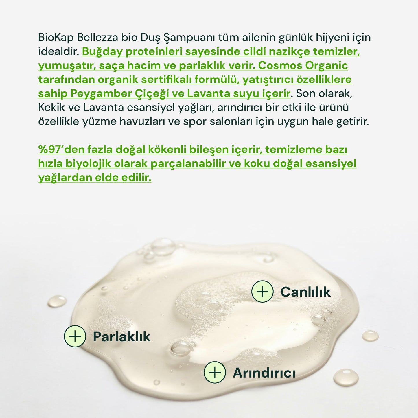 Biokap Bellezza Bio Shower Shampoo Duş Jeli ve Şampuan 200 ml